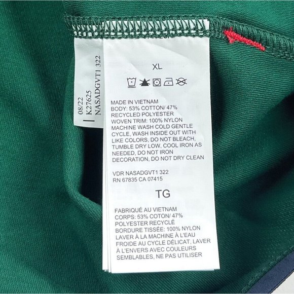 Nautica Competition Mens XL Mock Neck Green Pullover Blue Shirt Jacket K27625 - Picture 10 of 12